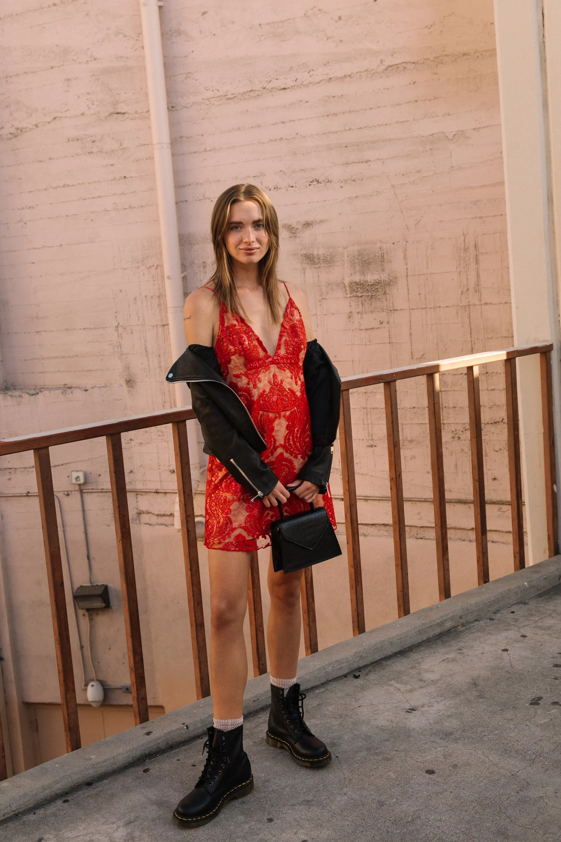 Red Night Shimmers Mini Dress