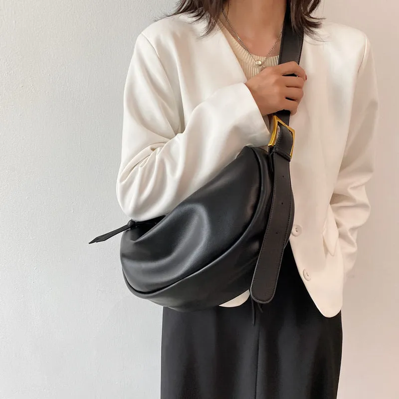Retro Korean Style Dumpling Bag Shoulder Messenger Bag
