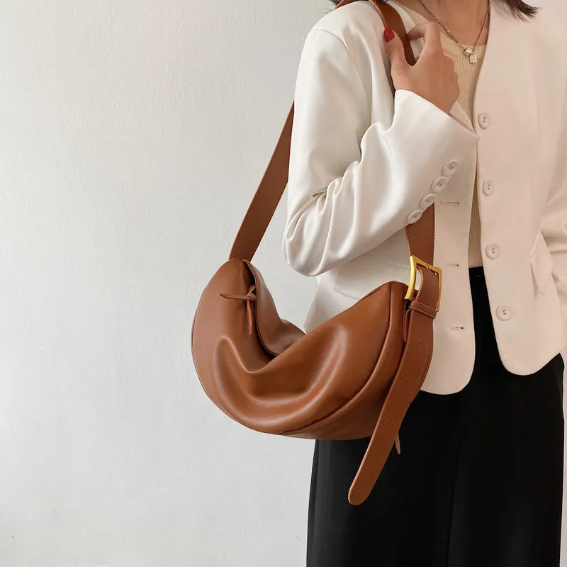 Retro Korean Style Dumpling Bag Shoulder Messenger Bag