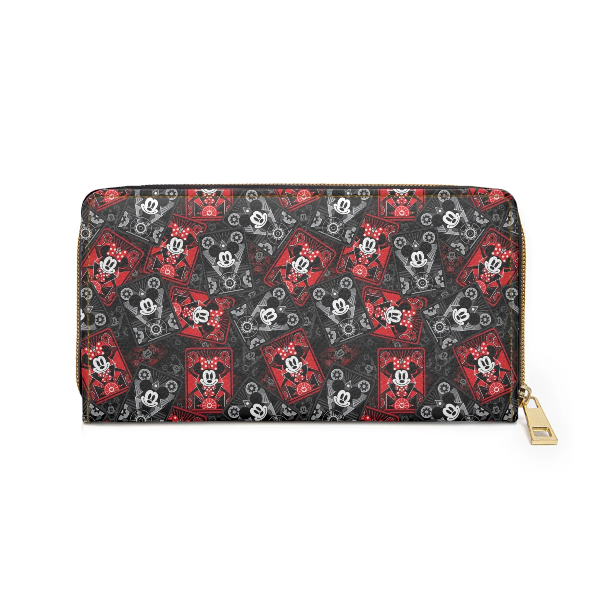 Steamboat Mickey And Minnie Cards Zipper Wallet