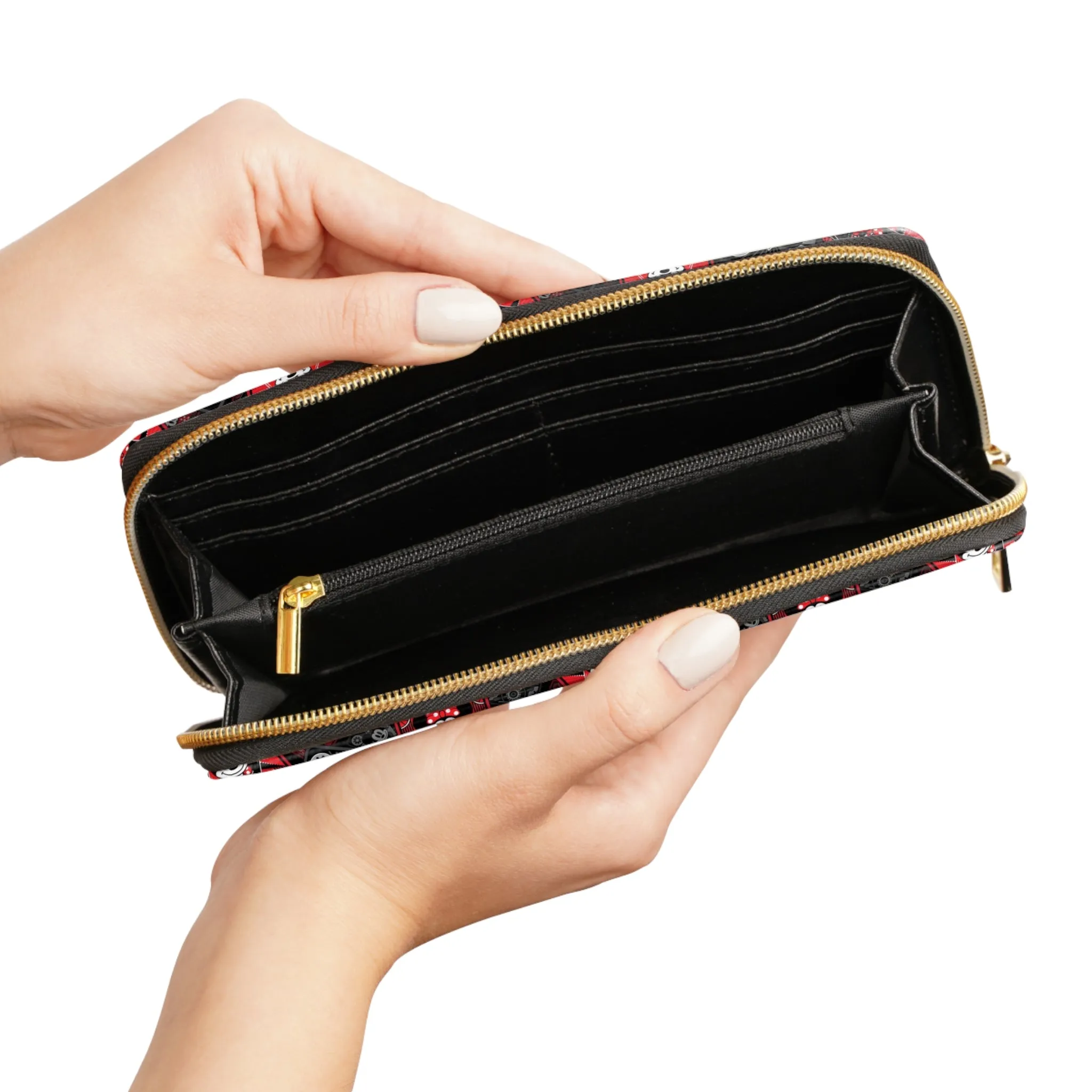 Steamboat Mickey And Minnie Cards Zipper Wallet