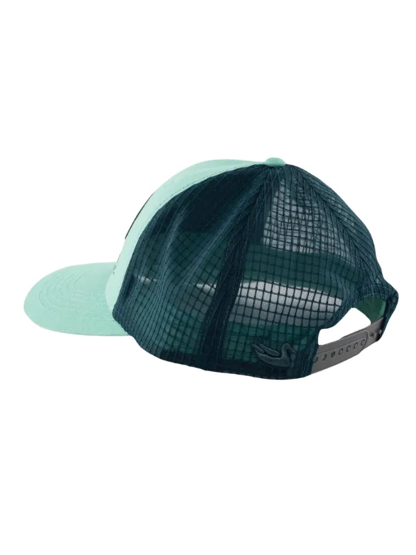 Trout Dots Trucker Hat in Bimini Green by Southern Marsh