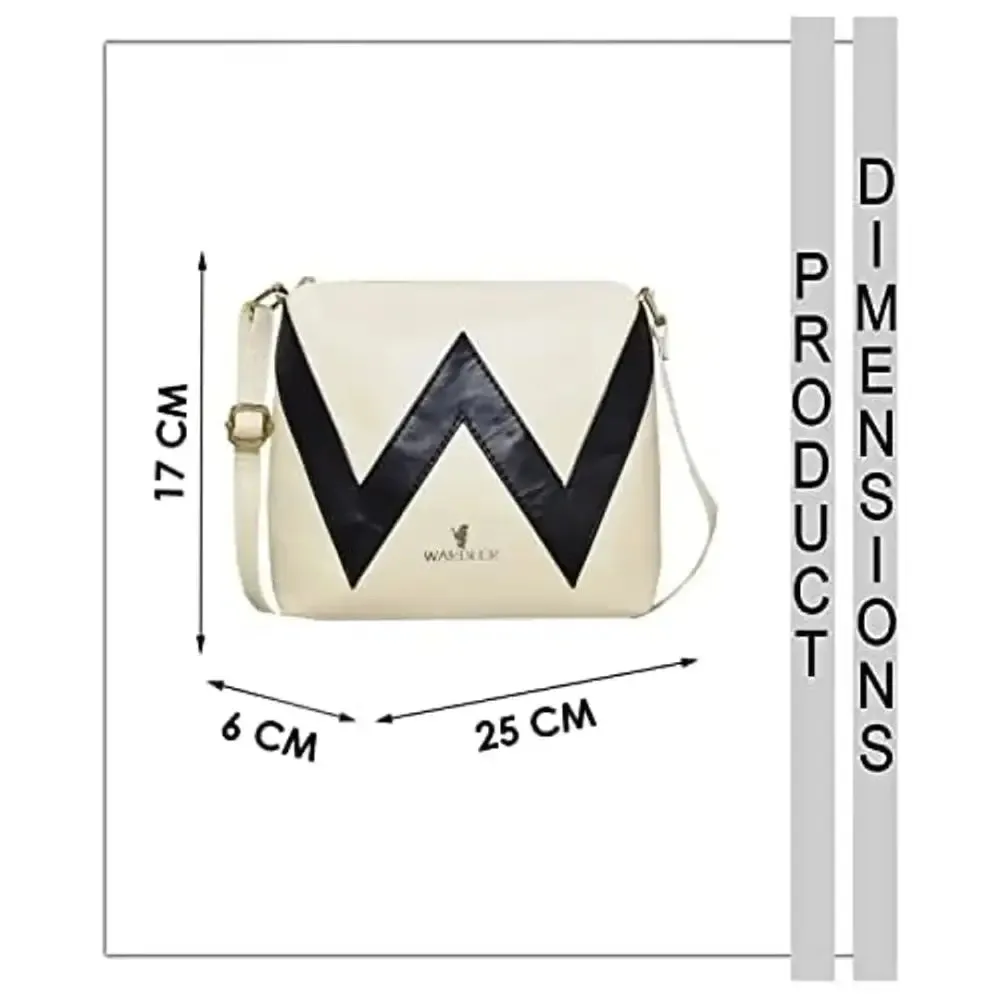 Warbler Sling Bag For Women's And Girl's | Cream