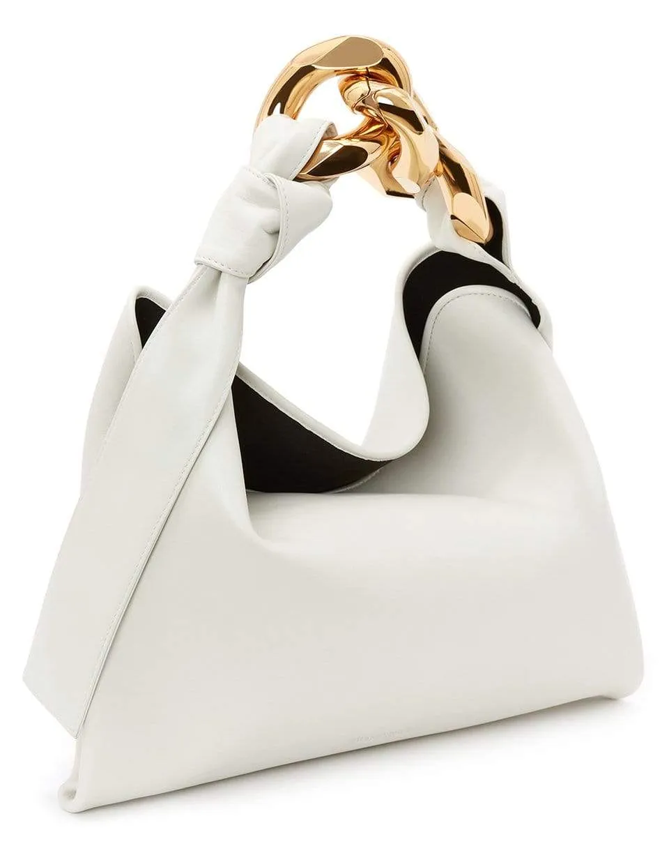 White Small Chain Hobo Bag