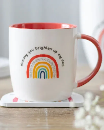 You Brighten My Day Rainbow Mug - Rainbow